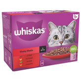 Whiskas - 1+ Meaty Meals Adult Wet Cat Food Pouches in Gravy - 12 x 85g